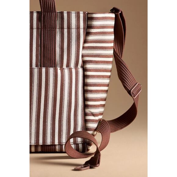 Beis The Vacation Trendy Tote Carry All Bag in Maple Stripe - Picture 2 of 11